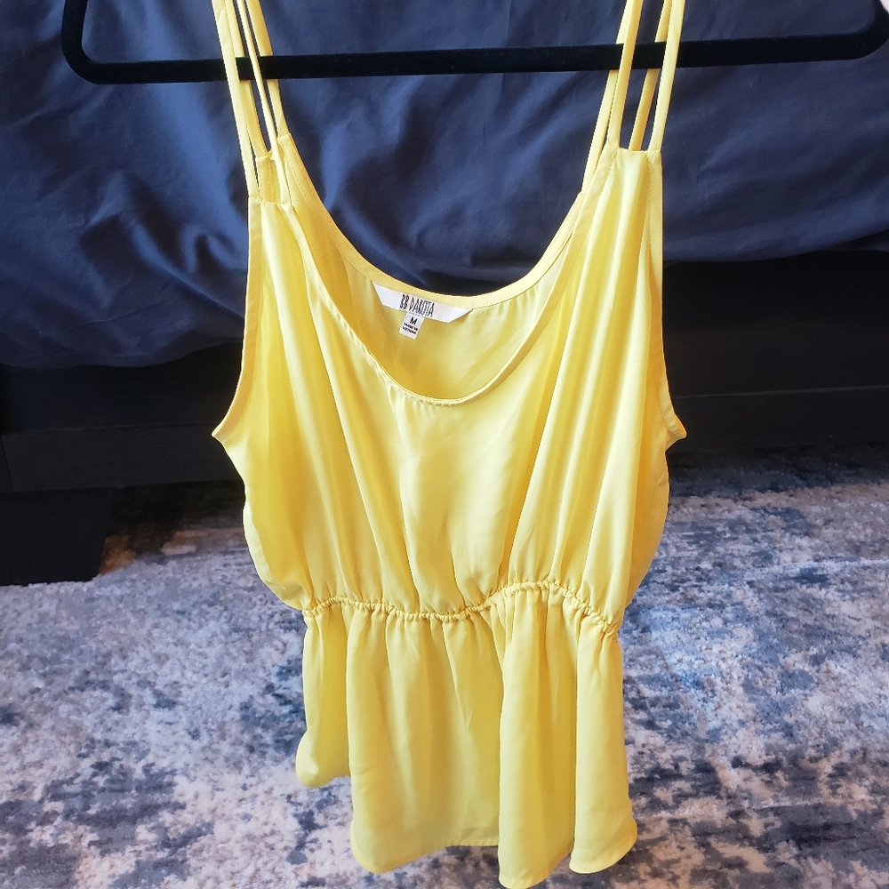 BB Dakota Medium Flowy Double Straps Sheer top
